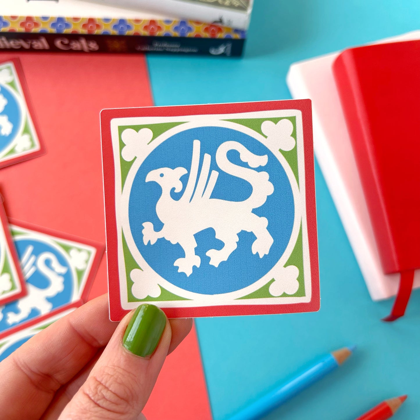 Griffin Medieval Tile Sticker