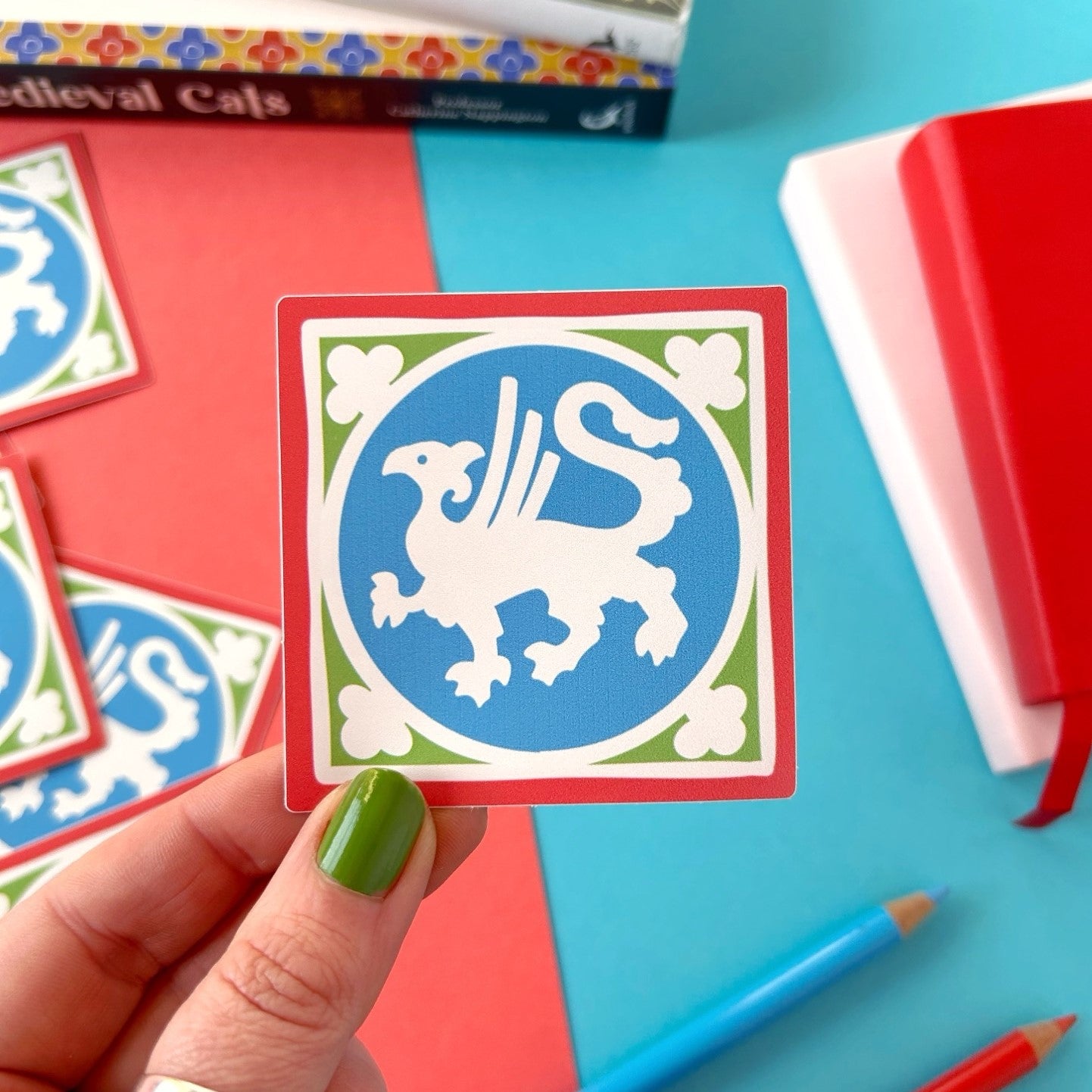 Griffin Medieval Tile Sticker
