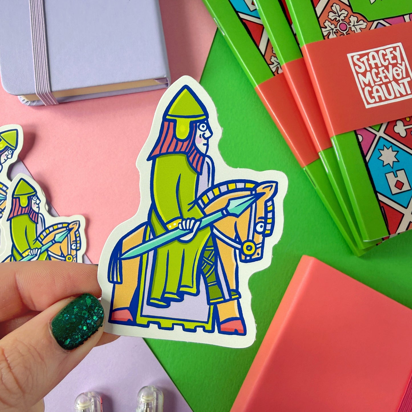 Knight Lewis Chessmen Vinyl Sticker