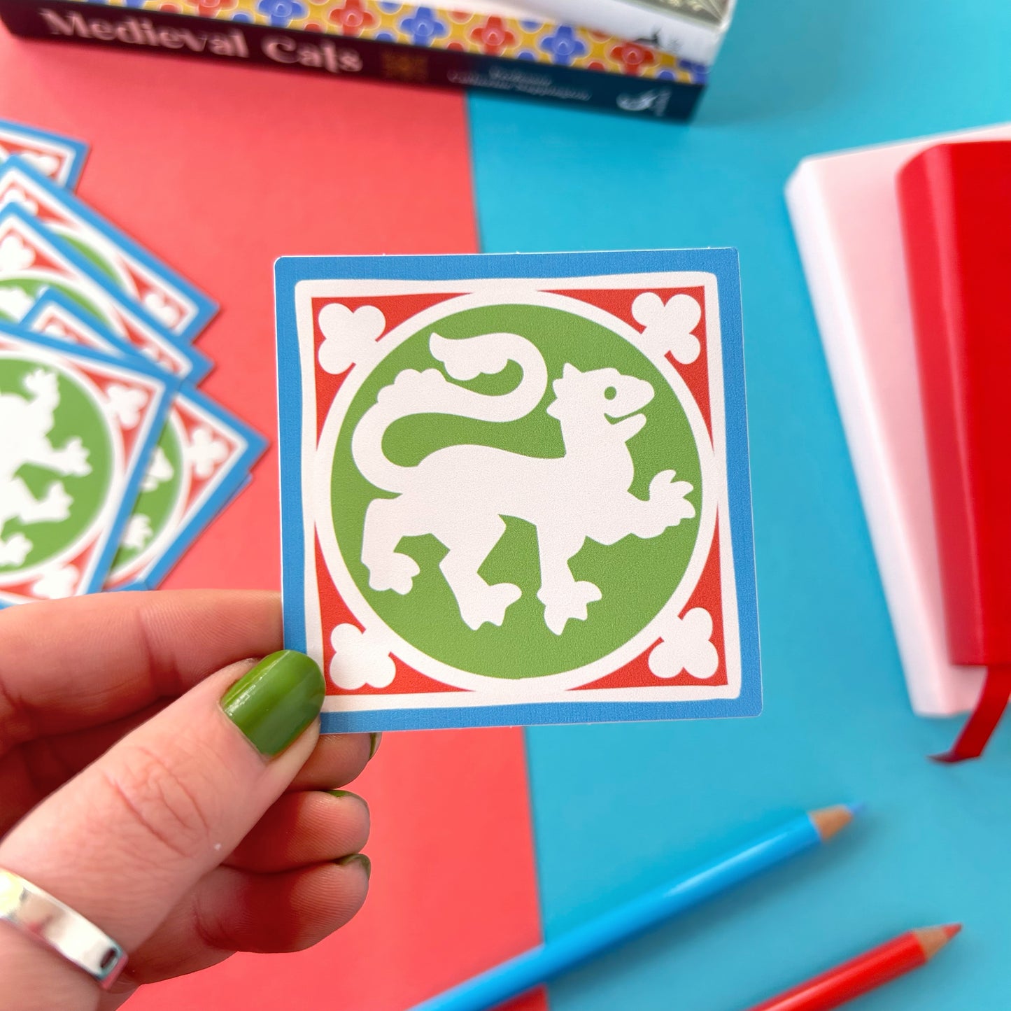 Lion Medieval Tile Sticker
