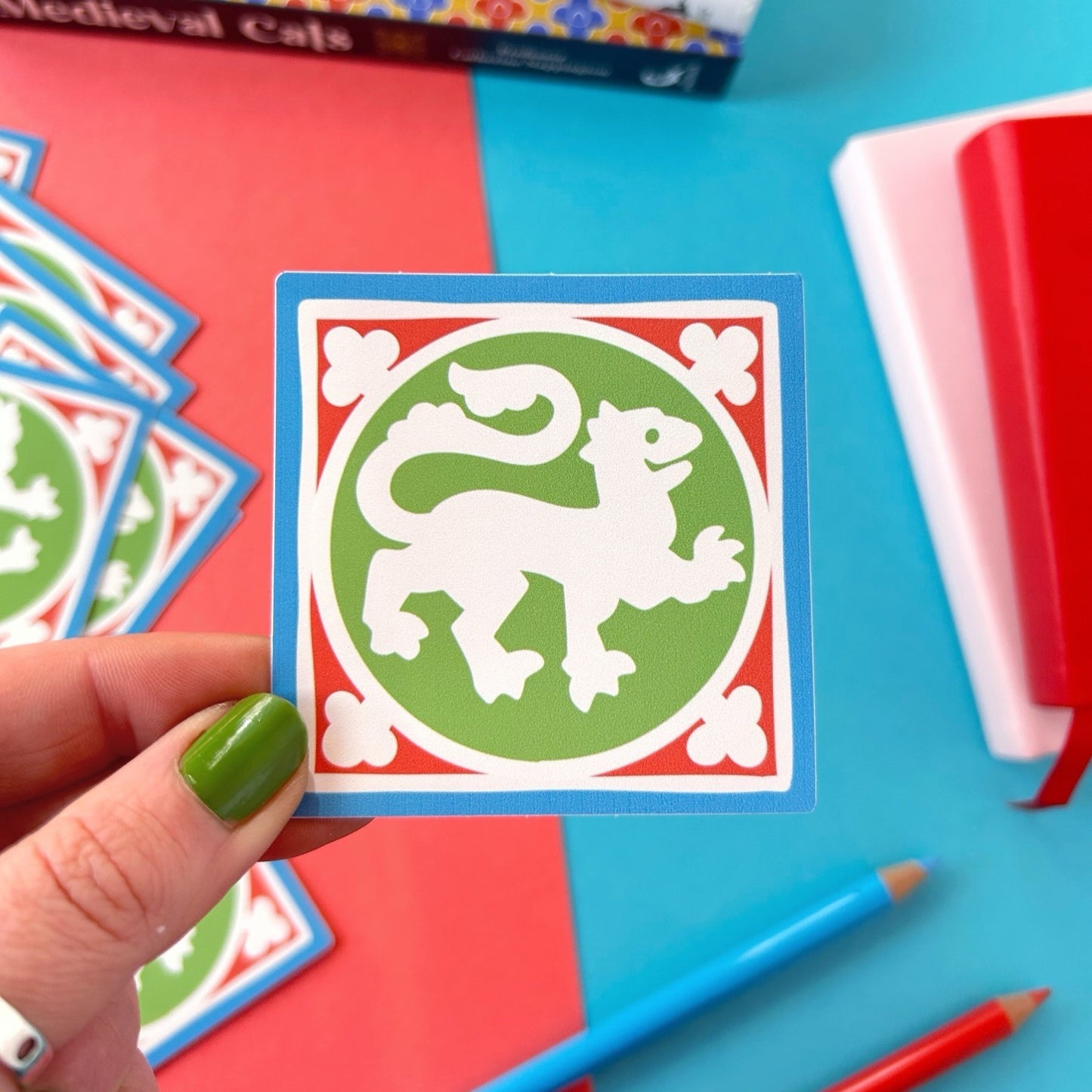 Lion Medieval Tile Sticker