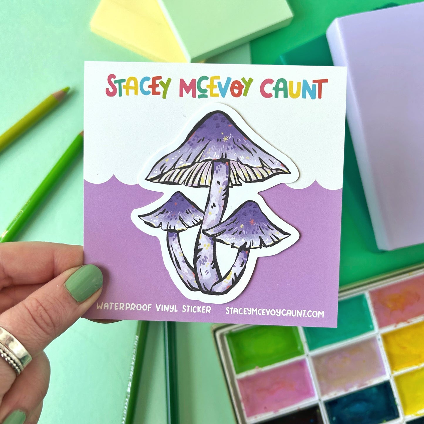 Lilac Mushroom Sticker