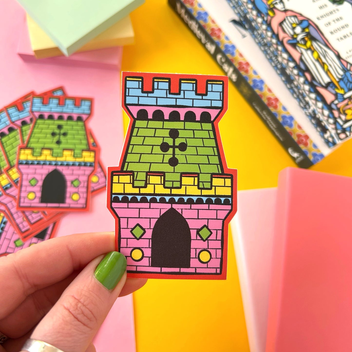 Colourful Medieval Castle Sticker