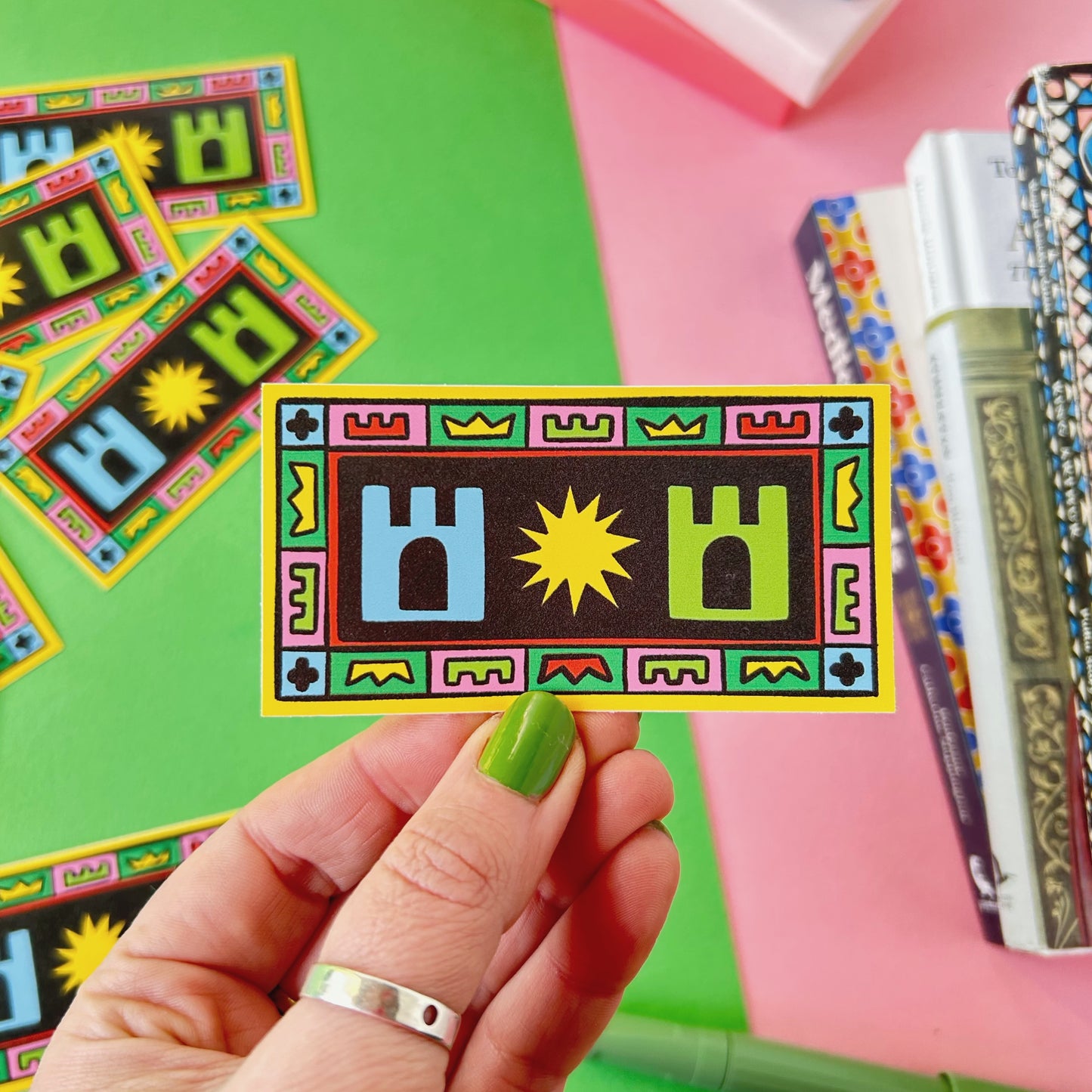Medieval Castle and Star Sticker