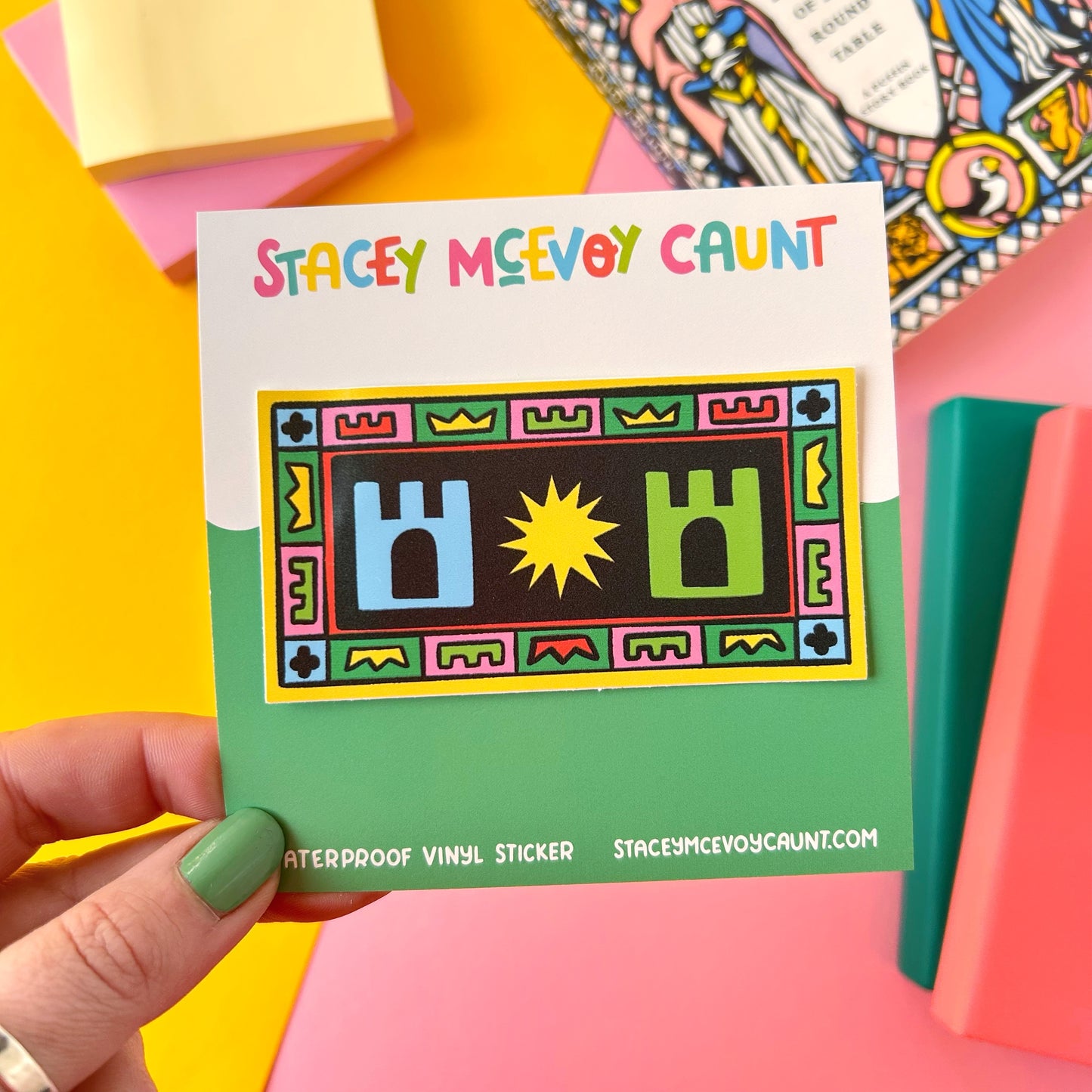 Medieval Castle and Star Sticker