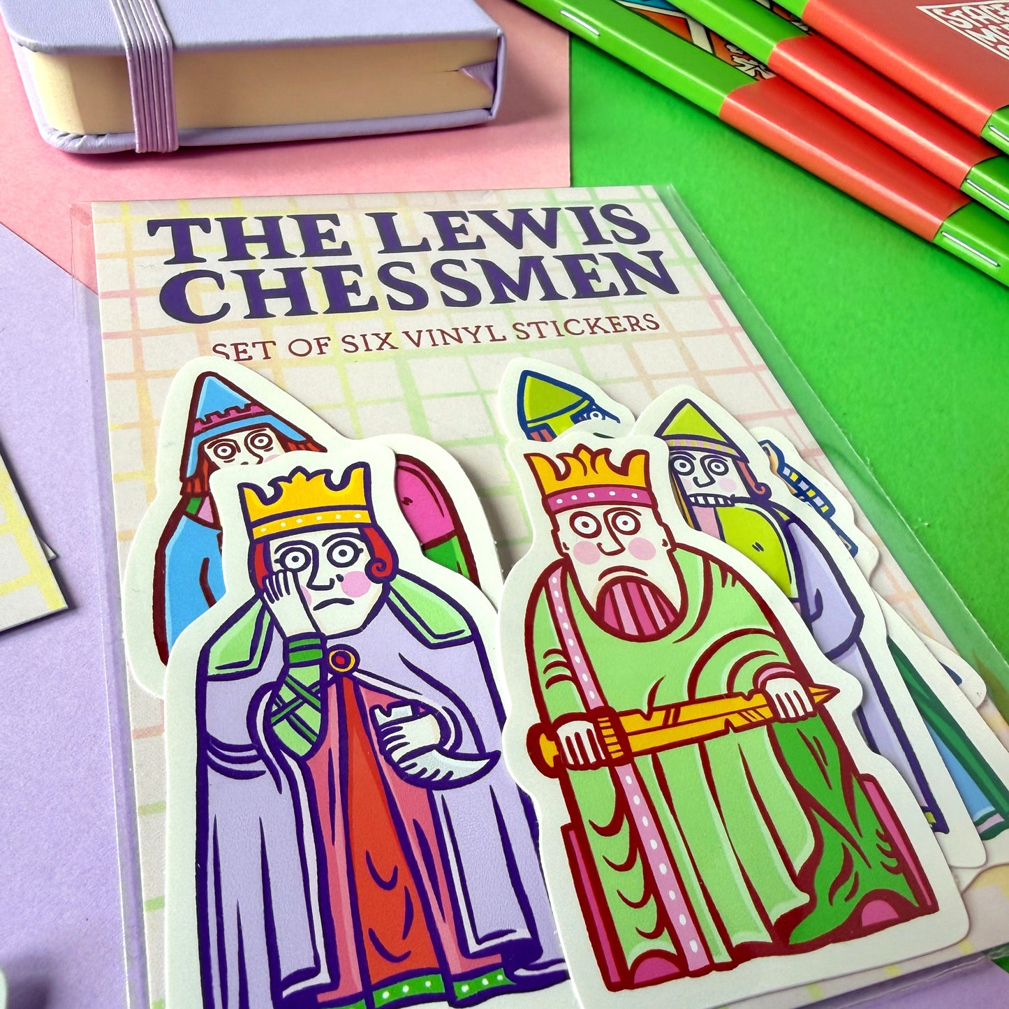 Lewis Chessmen Vinyl Sticker Set