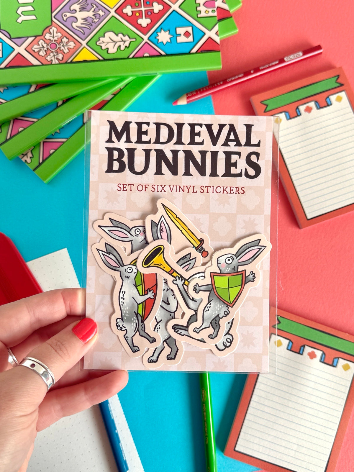 Medieval Bunnies Sticker Set