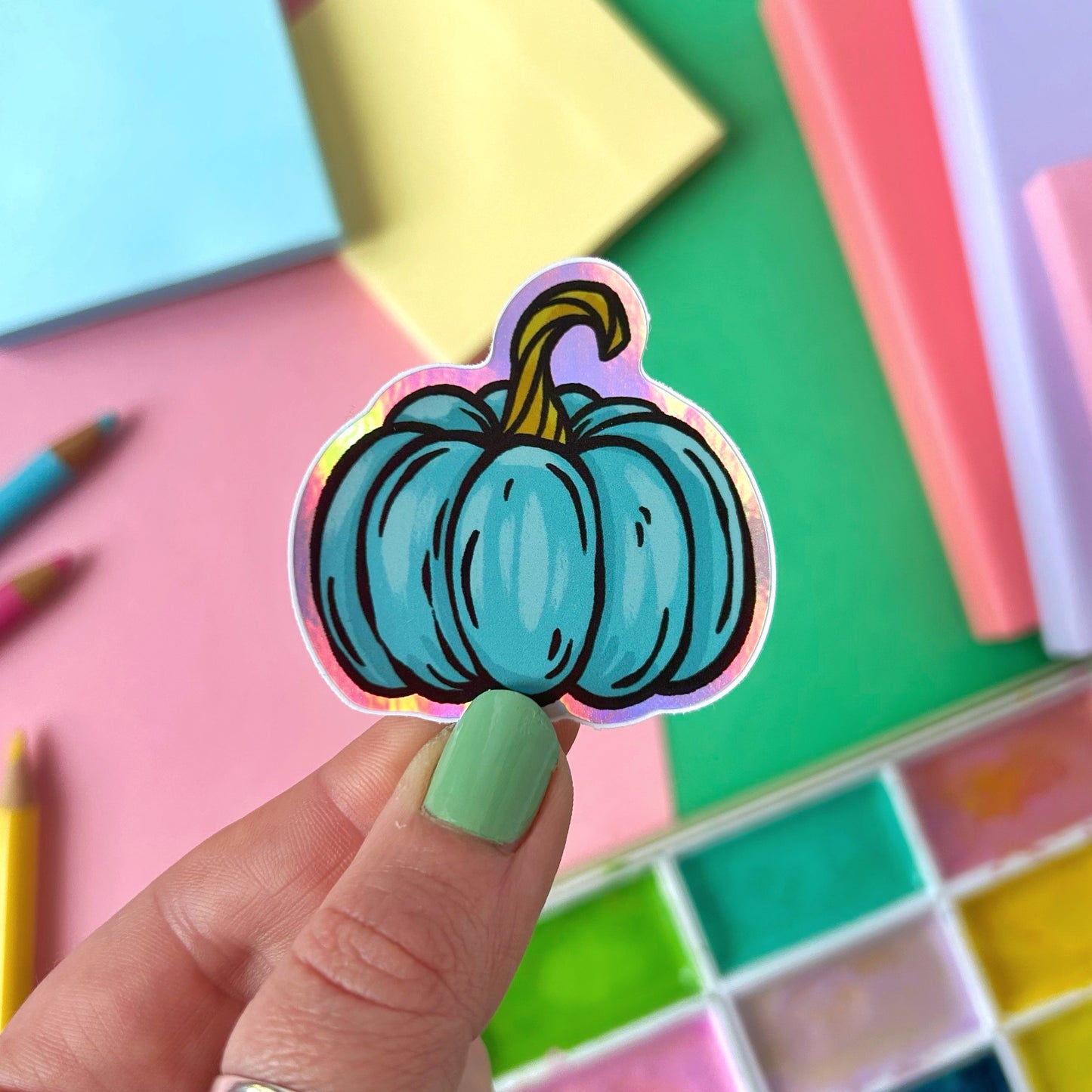 Blue Pumpkin Sticker