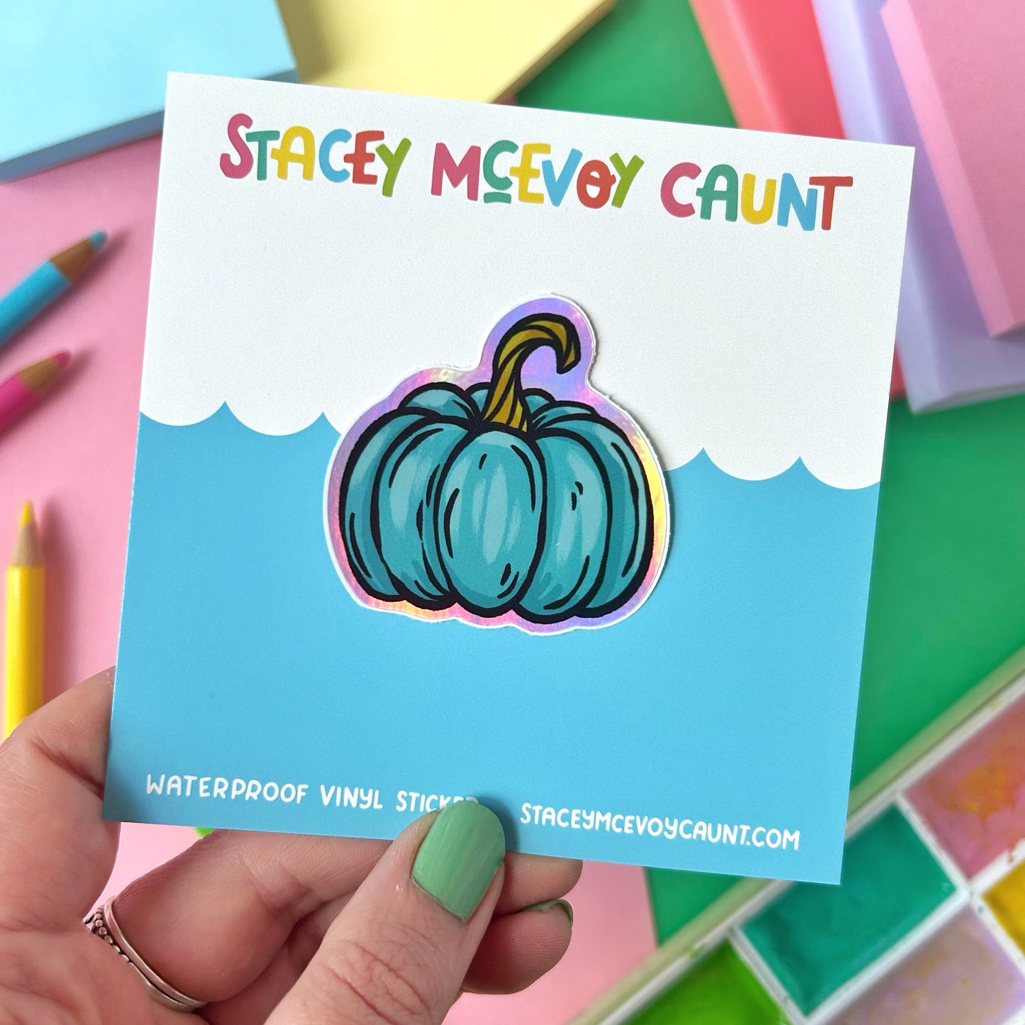 Blue Pumpkin Sticker