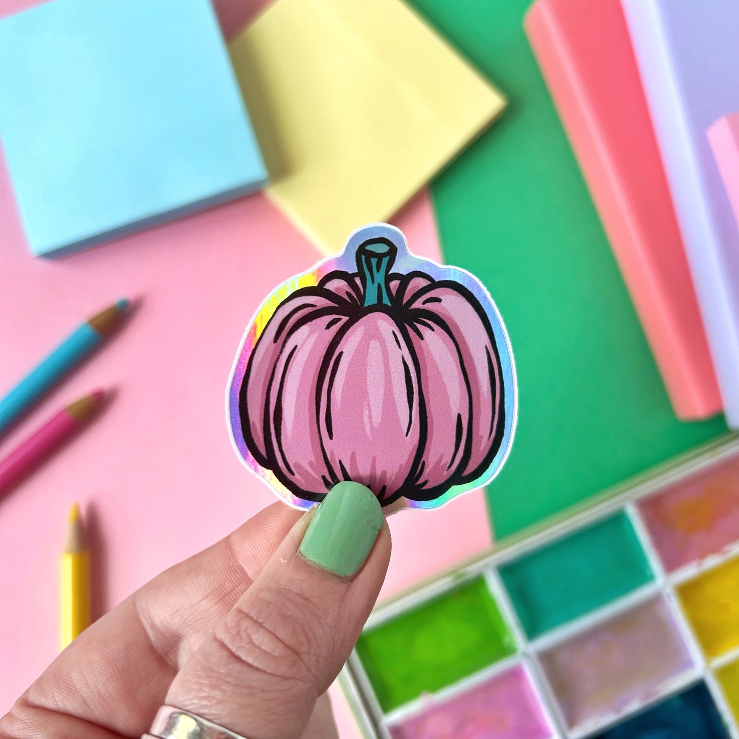 Pink Pumpkin Sticker