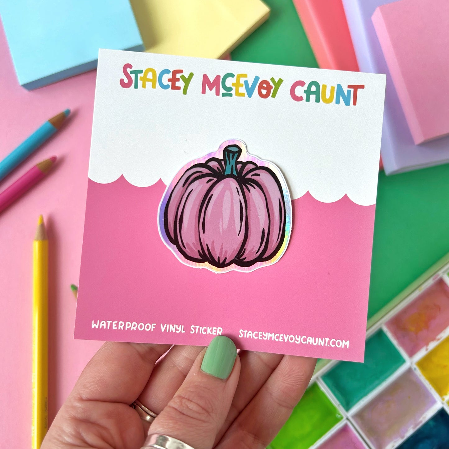 Pink Pumpkin Sticker
