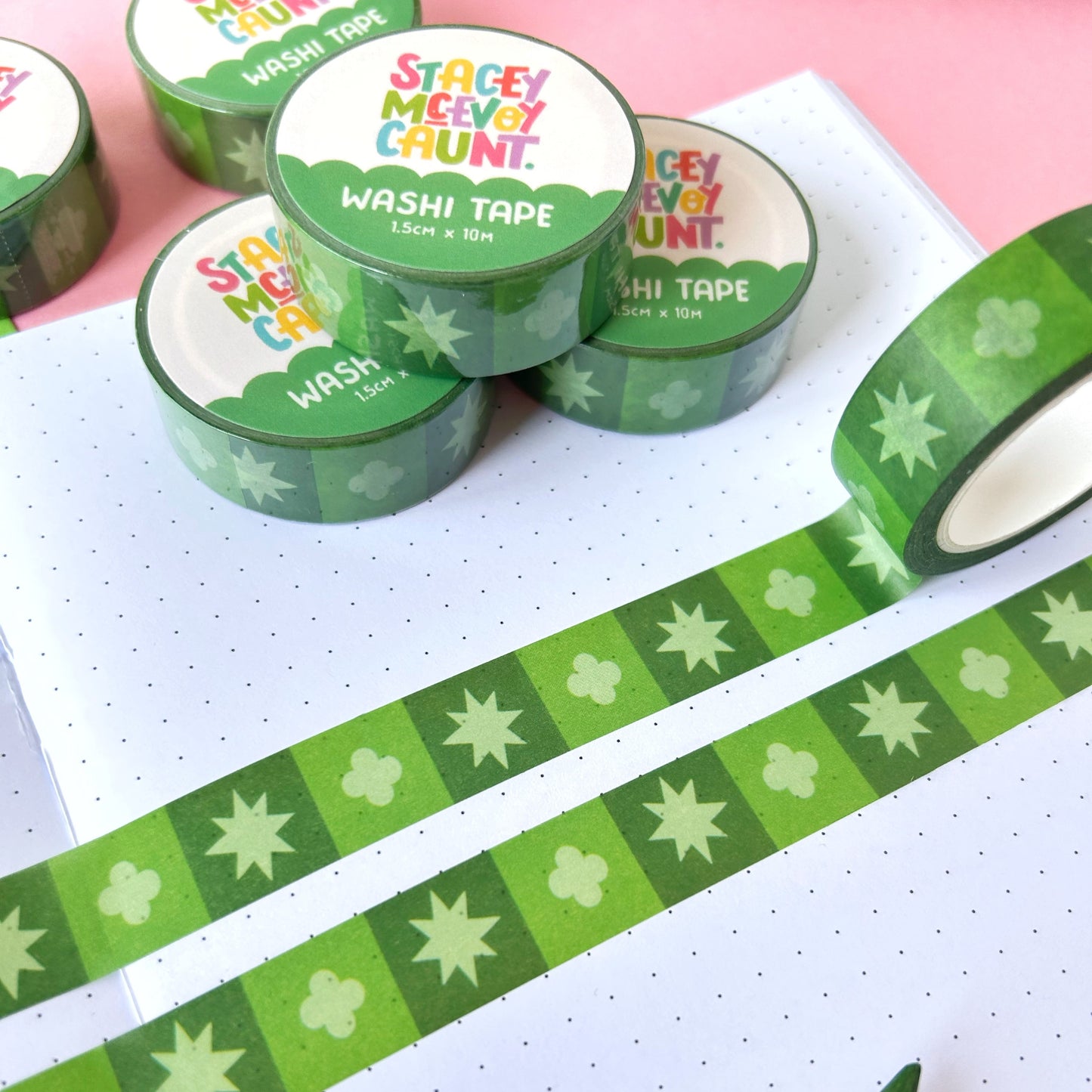 Green Medieval Pattern Washi Tape