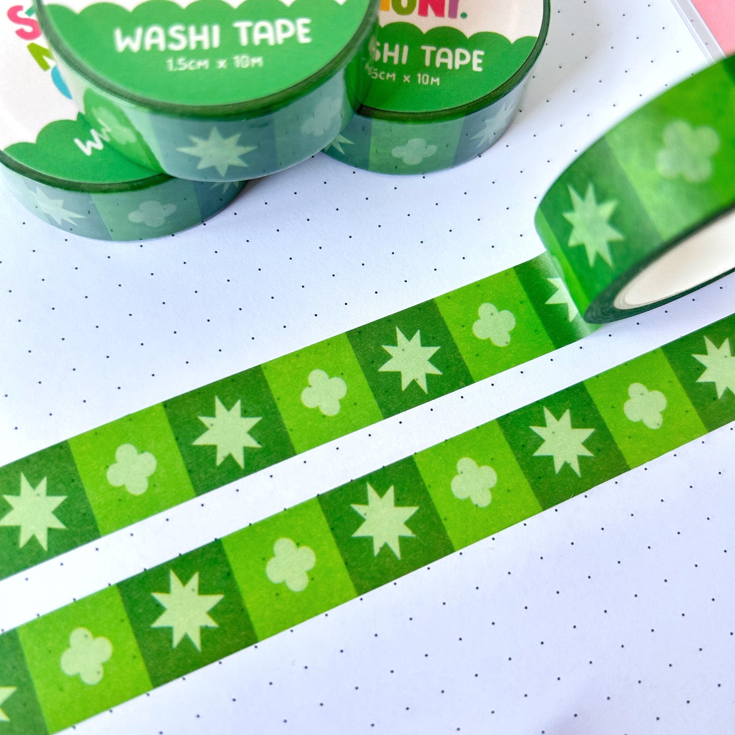 Green Medieval Pattern Washi Tape