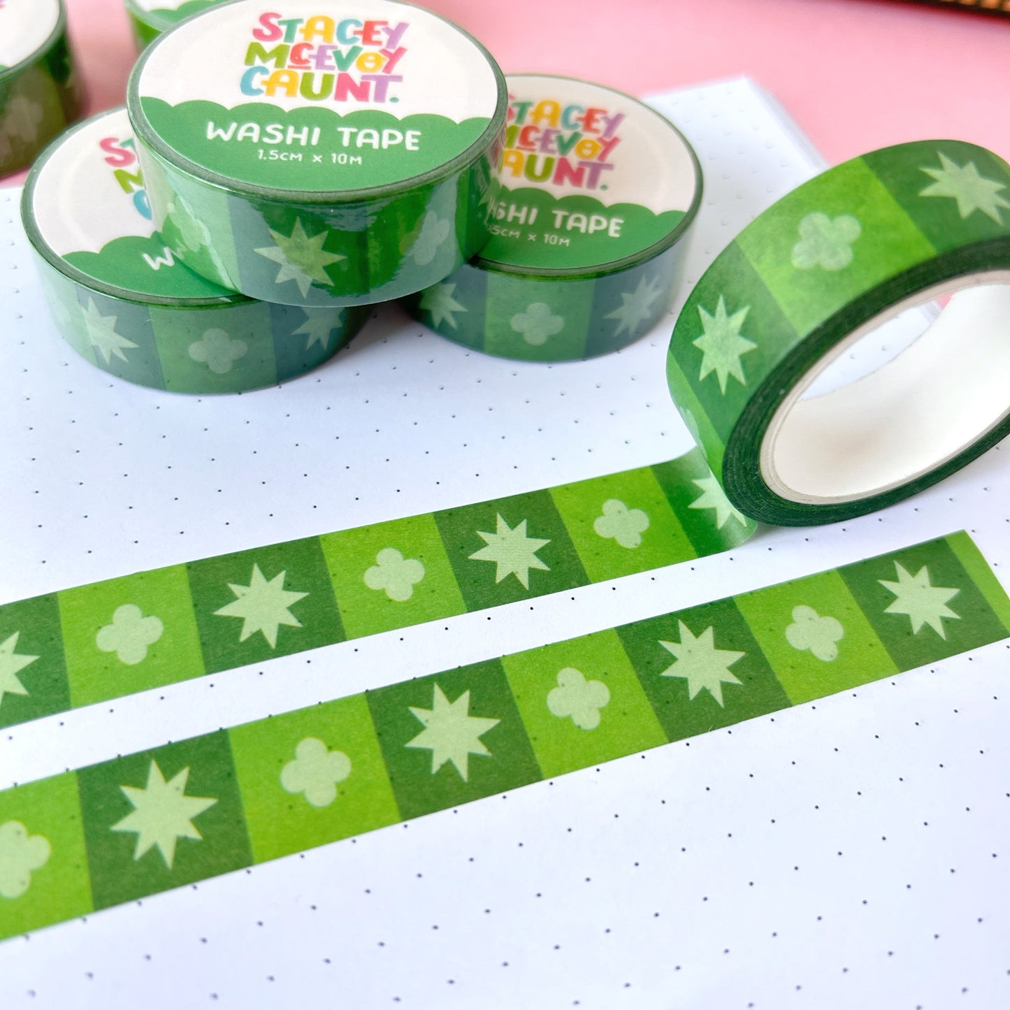 Green Medieval Pattern Washi Tape