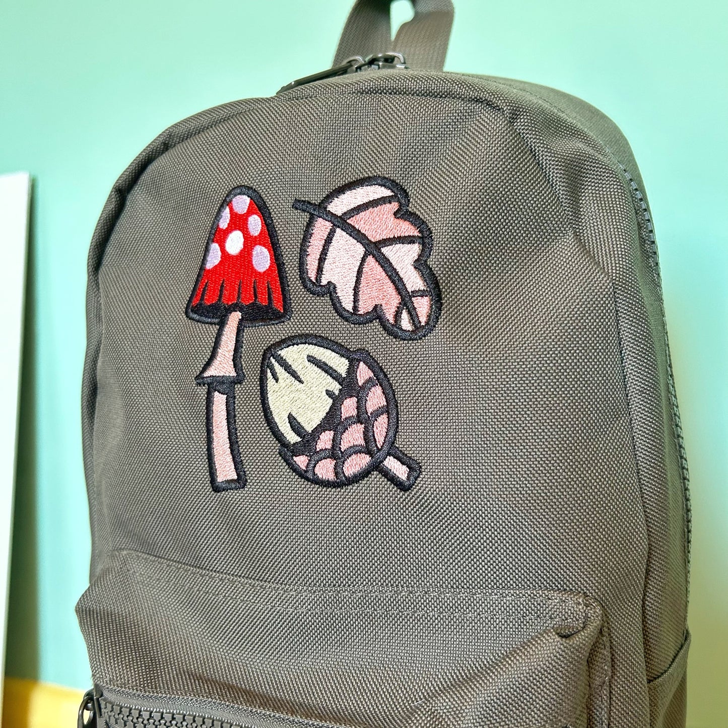 Olive Green Mushroom Backpack