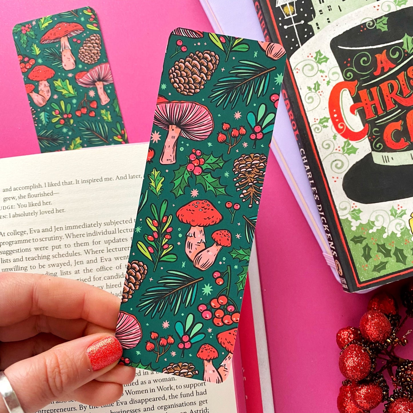 Green Christmas Bookmark