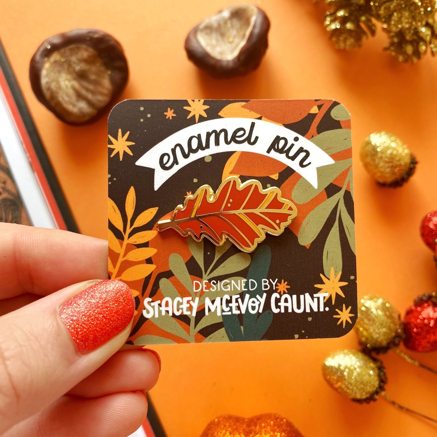 Autumn Leaf Enamel Pin