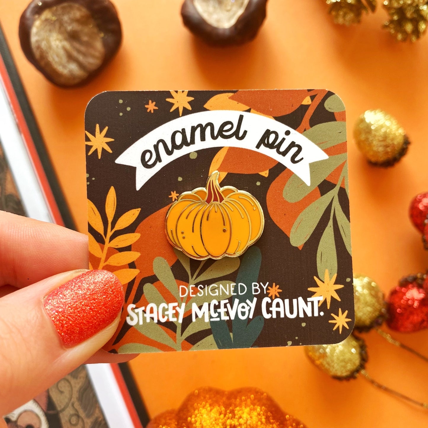 Mini Pumpkin Enamel Pin