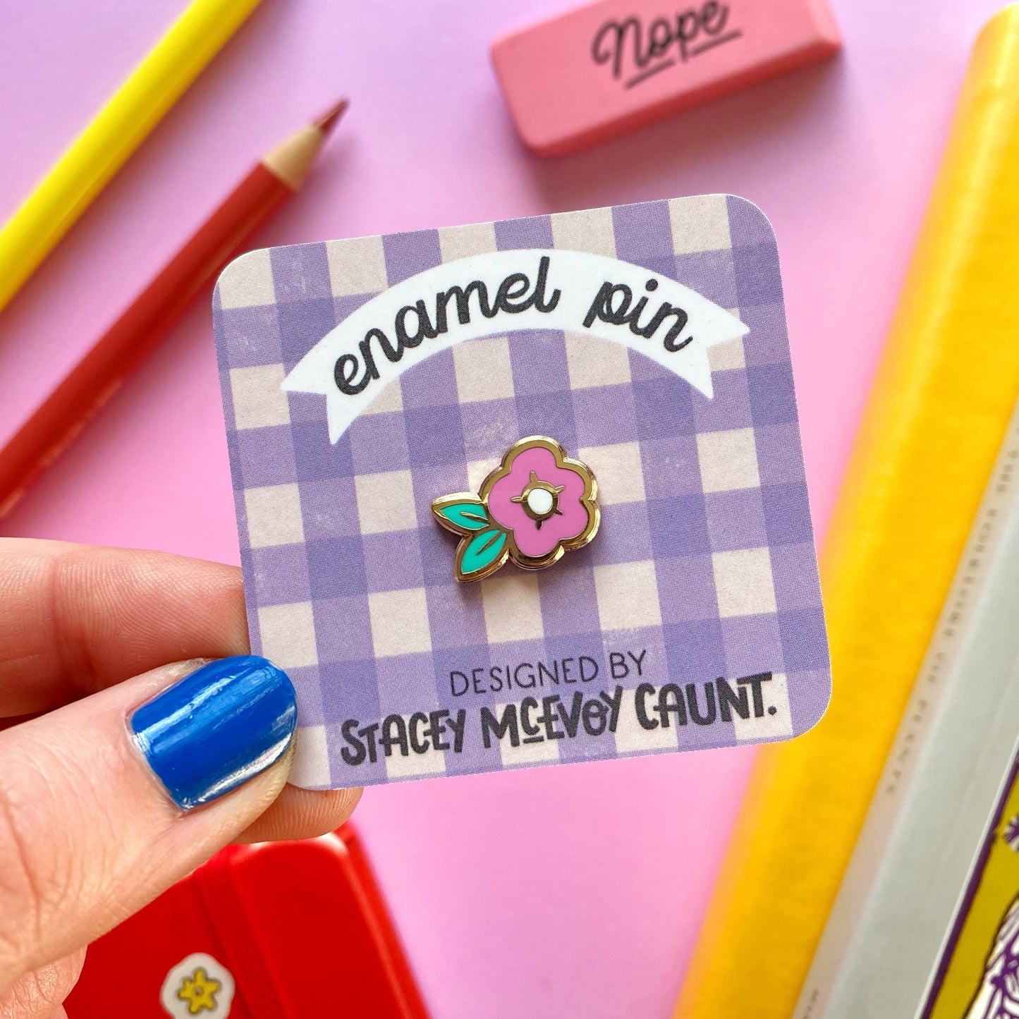 Pink Flower Enamel Pin
