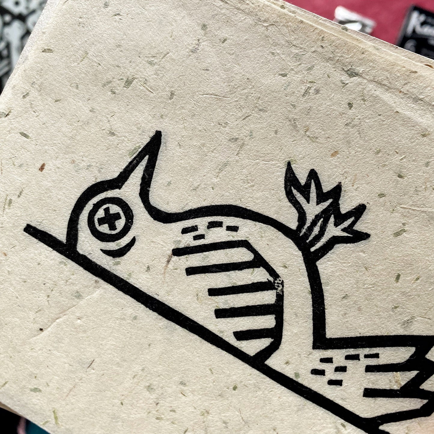 Dead Bird Lino Print