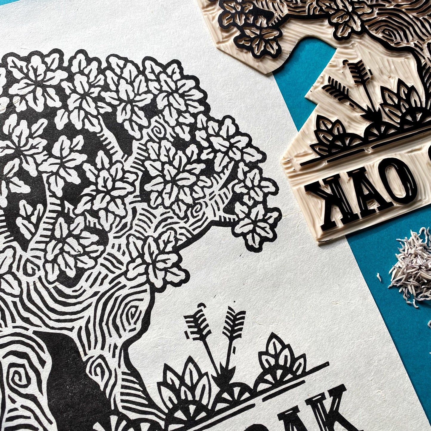 Major Oak Lino Print
