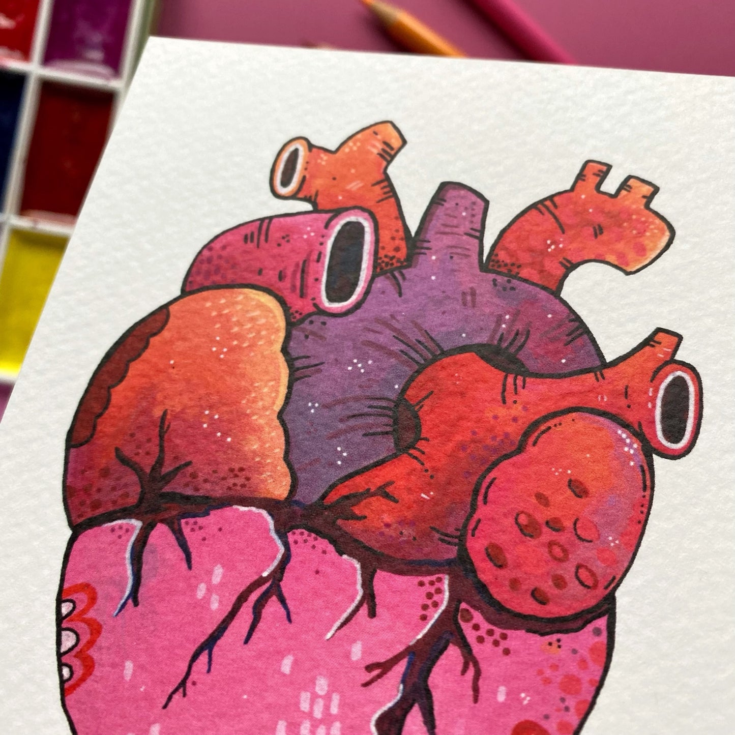 Human Heart Postcard