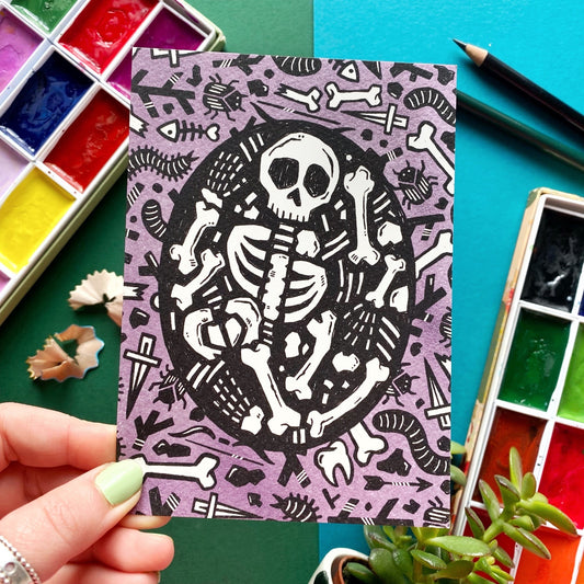 Skeleton Postcard