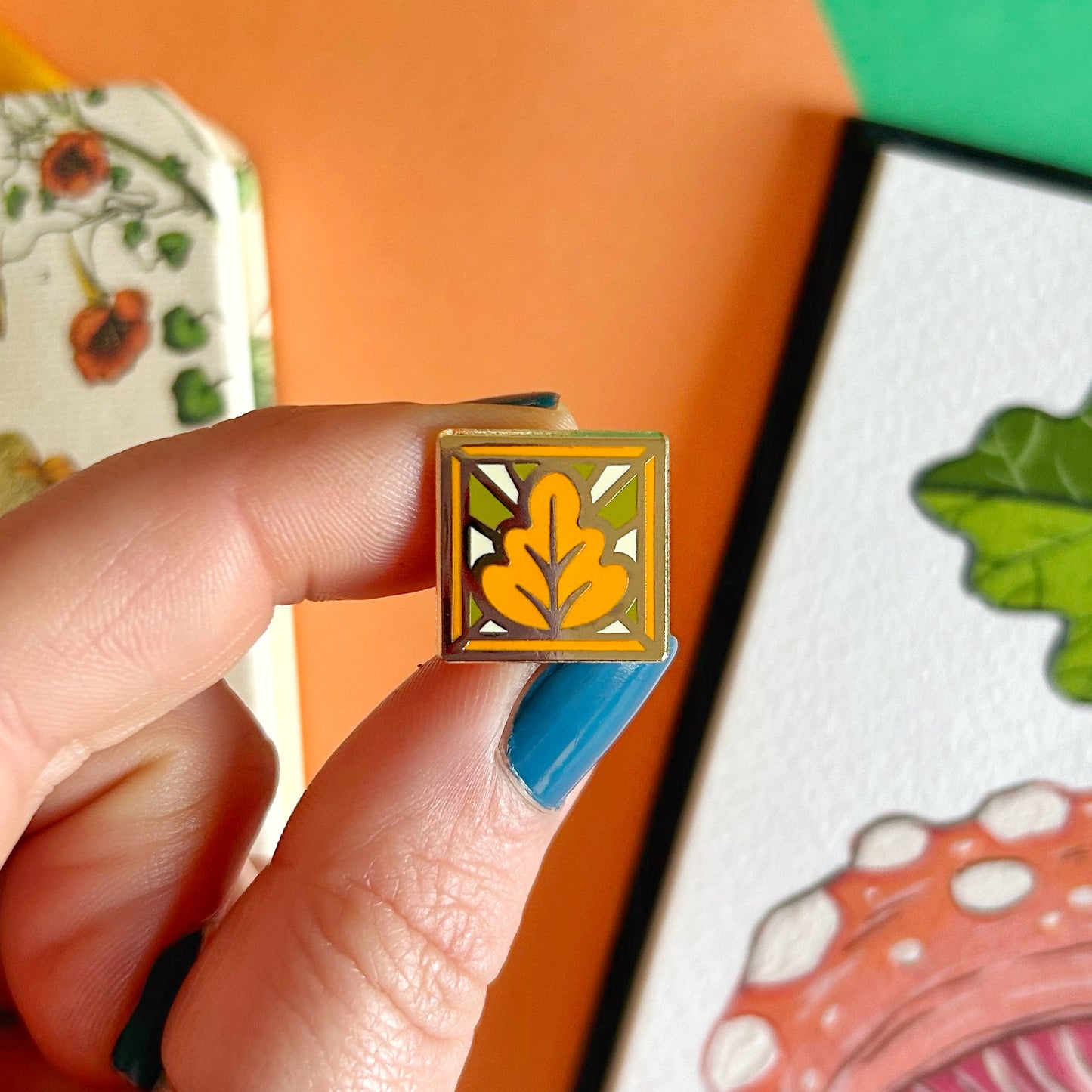 Oak Leaf Tile Enamel Pin