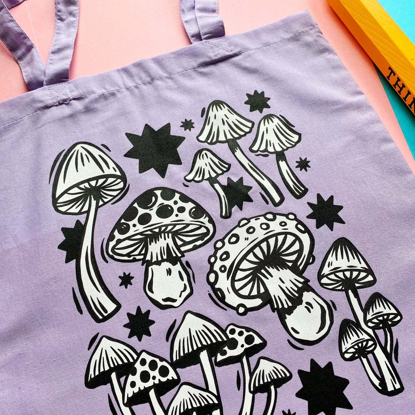 Lilac Mushroom Tote Bag