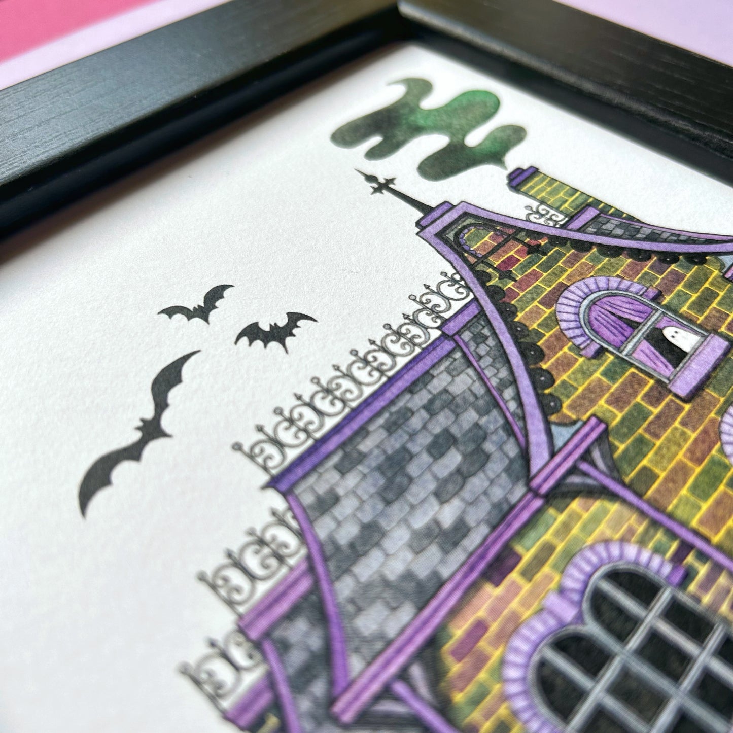 Haunted House Watercolour Print