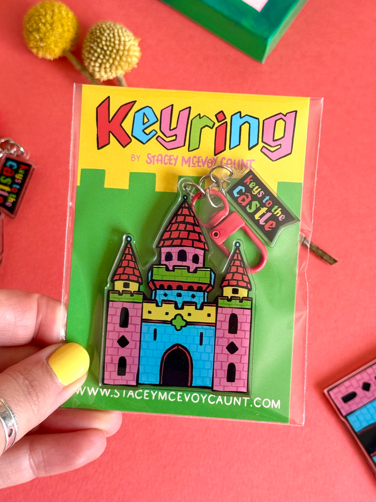 Medieval Castle Acrylic Keyring