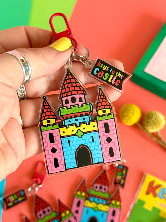Medieval Castle Acrylic Keyring