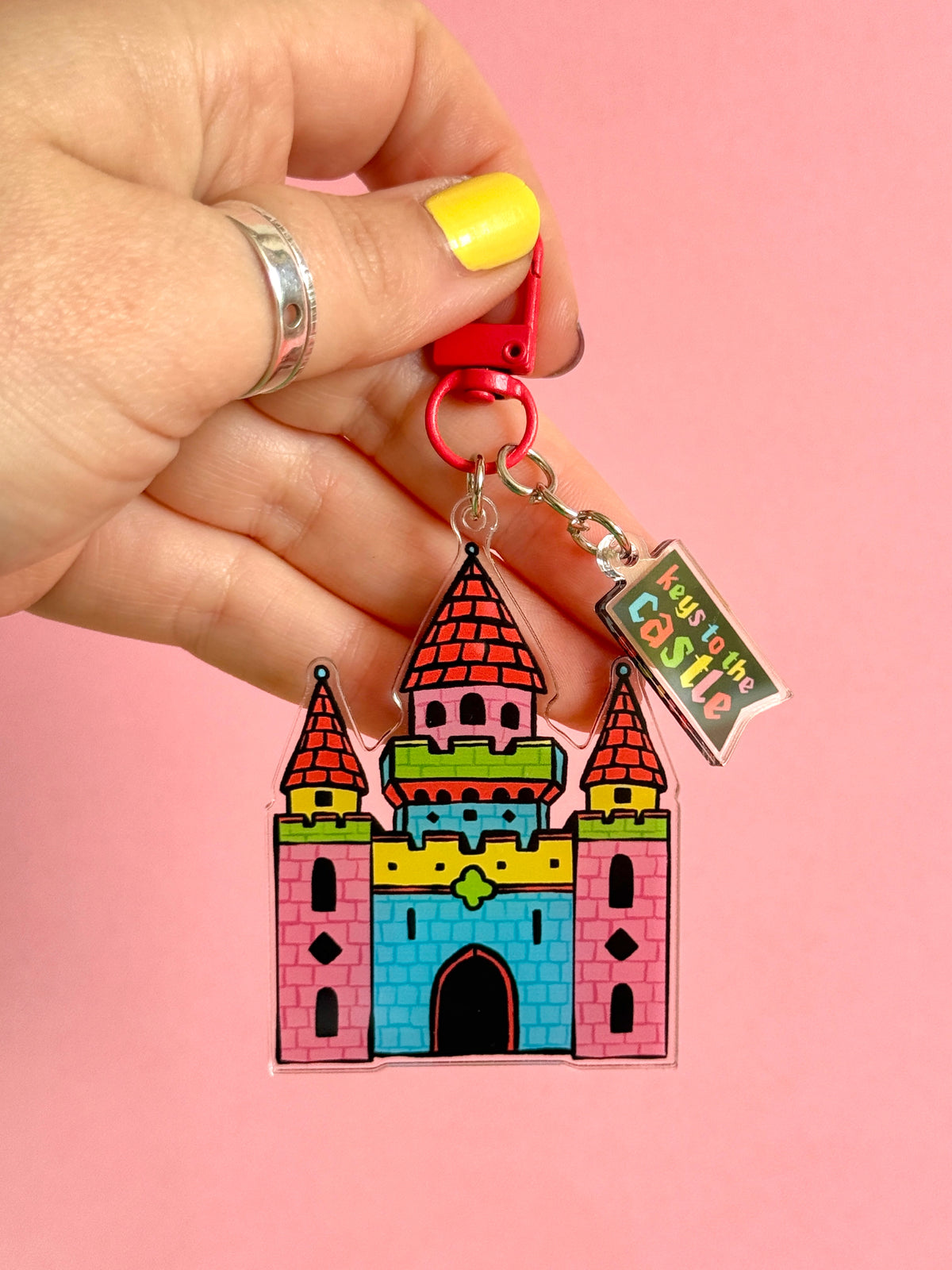 Medieval Castle Acrylic Keyring