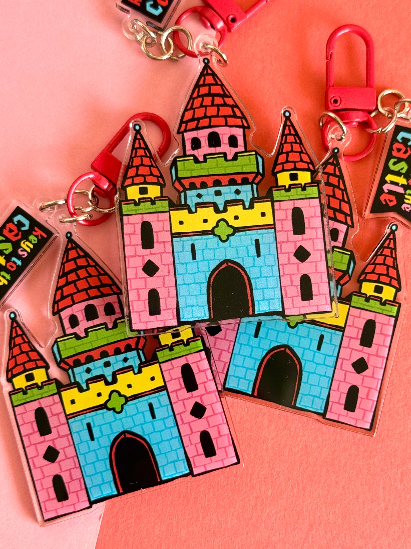 Medieval Castle Acrylic Keyring