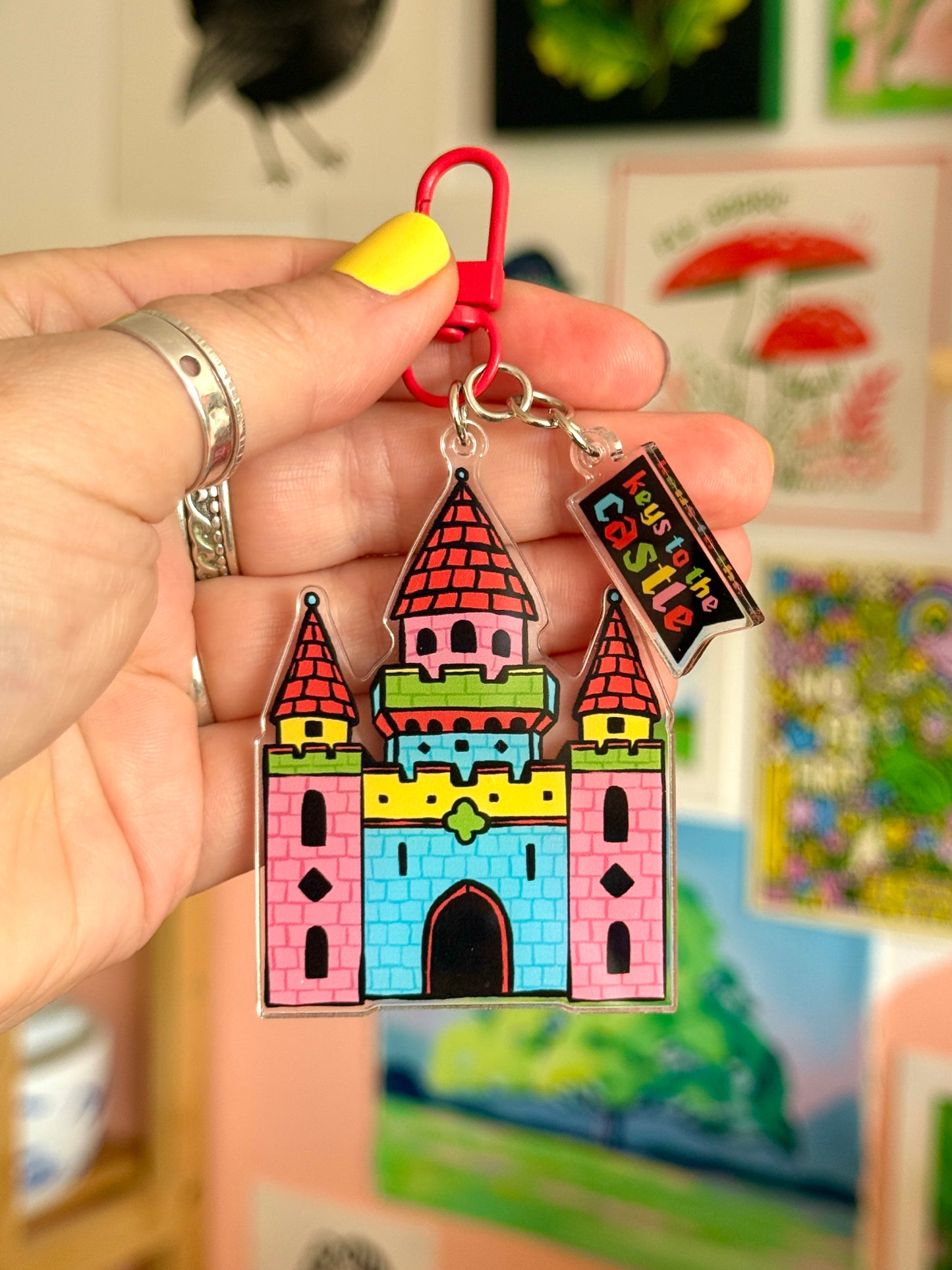 Medieval Castle Acrylic Keyring