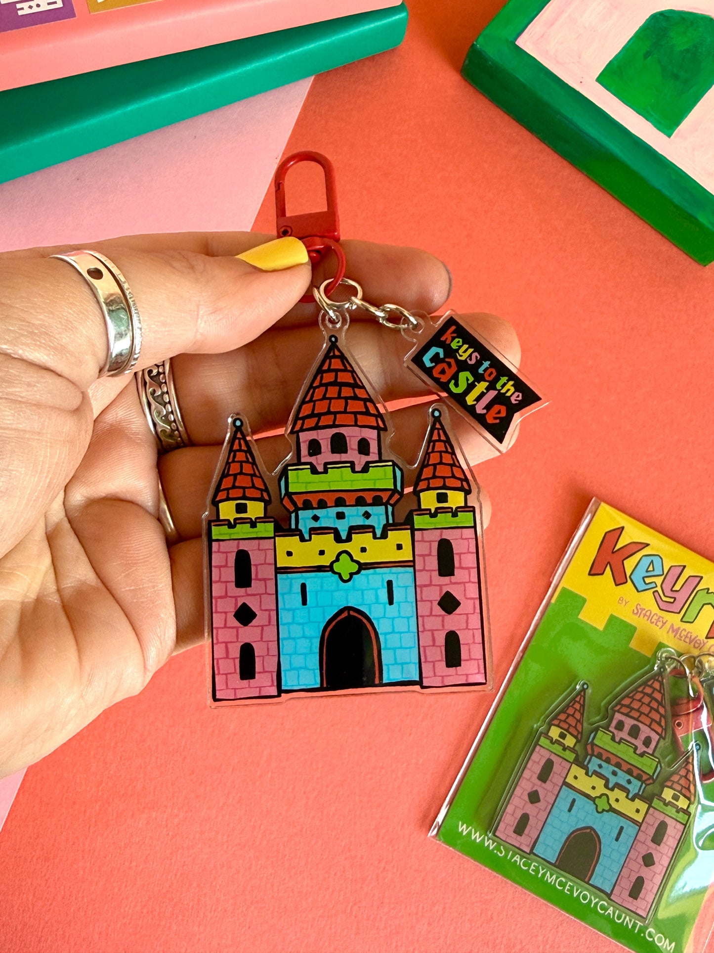 Medieval Castle Acrylic Keyring