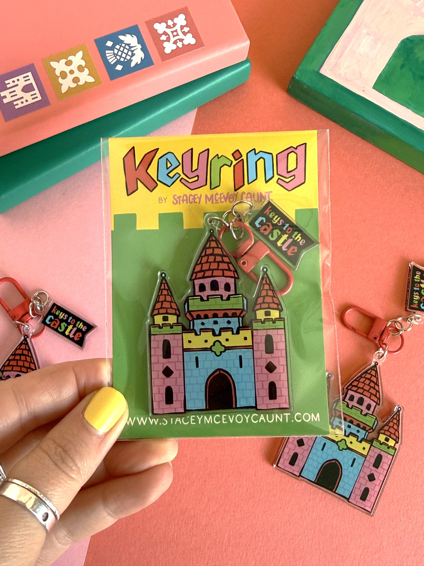 Medieval Castle Acrylic Keyring