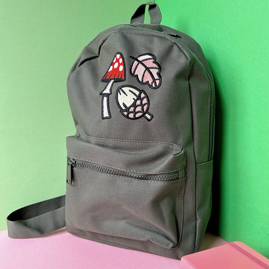 Olive Green Mushroom Backpack