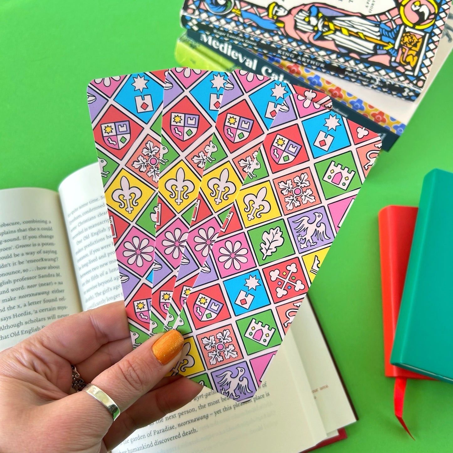 Medieval Tiles Pattern Bookmark
