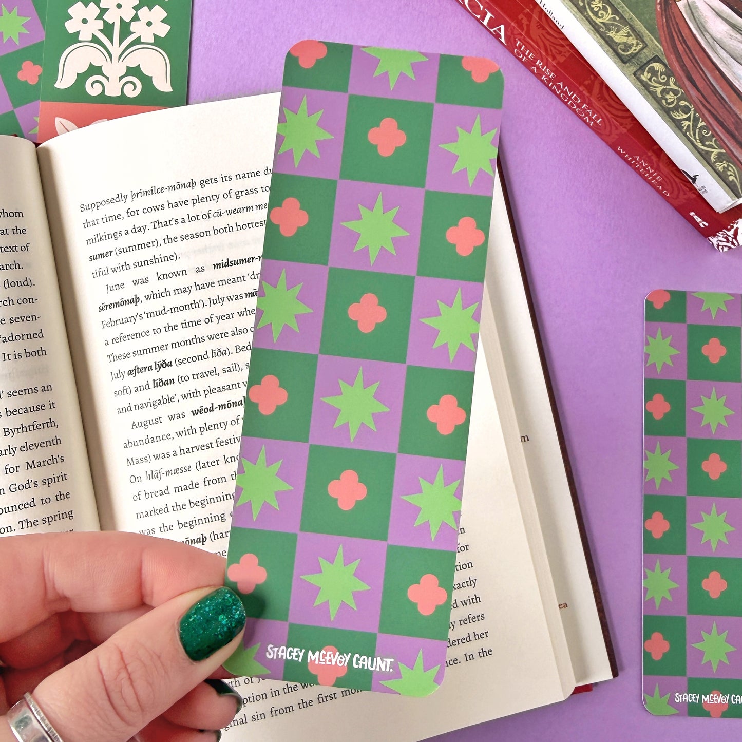 Medieval Tile Bookmark: Plants