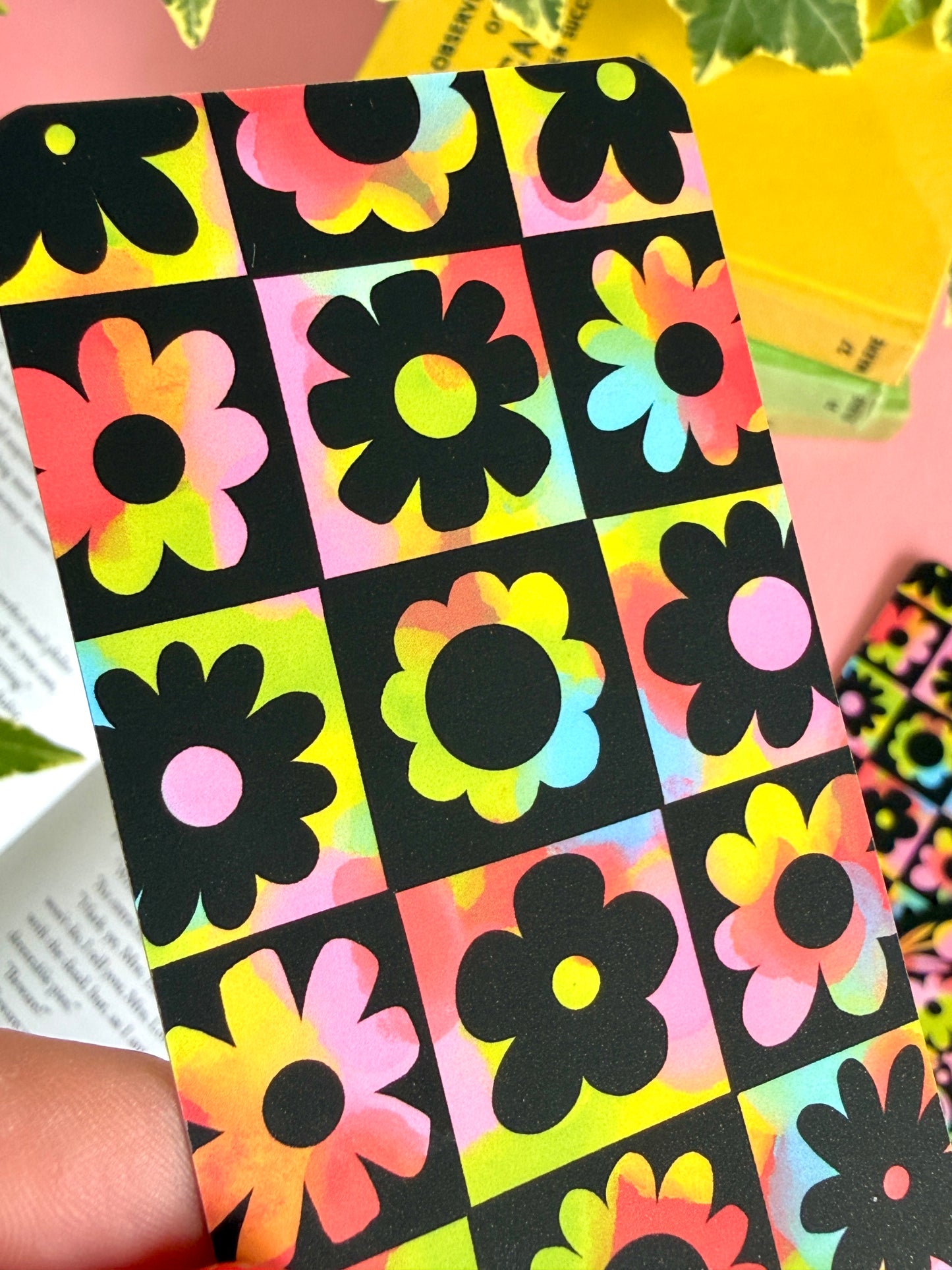 Rainbow Flowers Bookmark