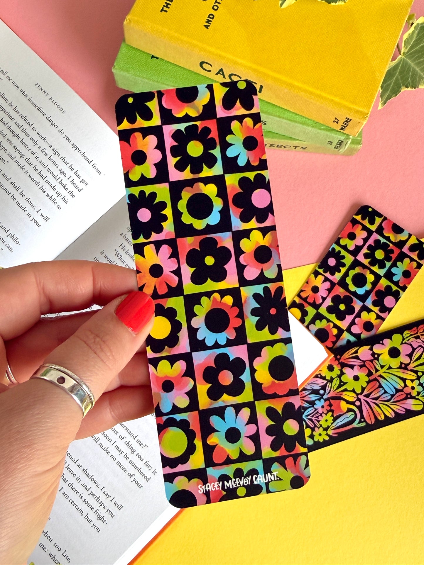 Rainbow Flowers Bookmark