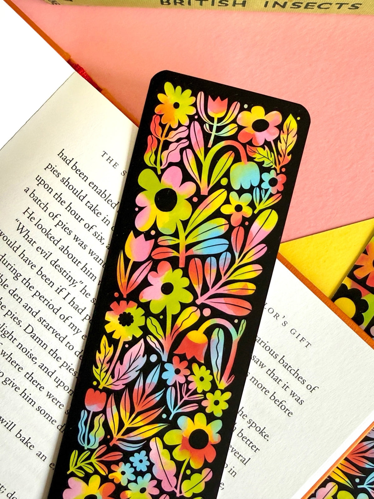Rainbow Flowers Bookmark