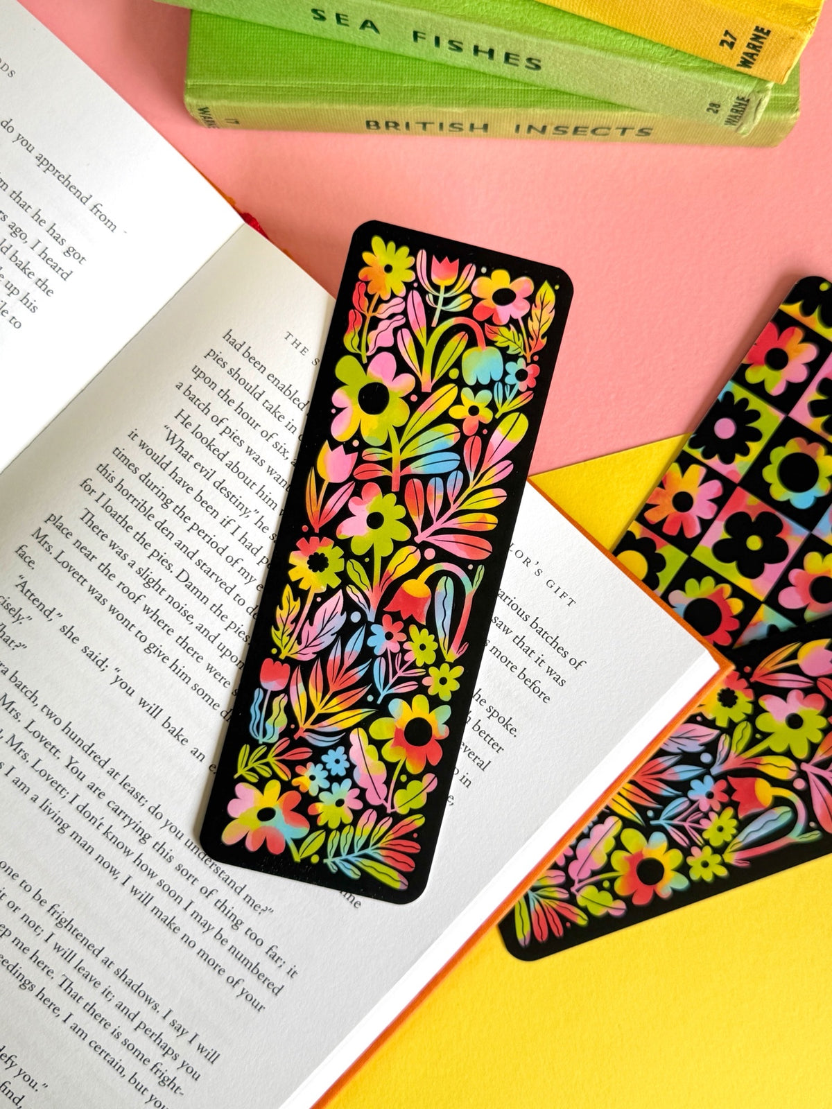 Rainbow Flowers Bookmark