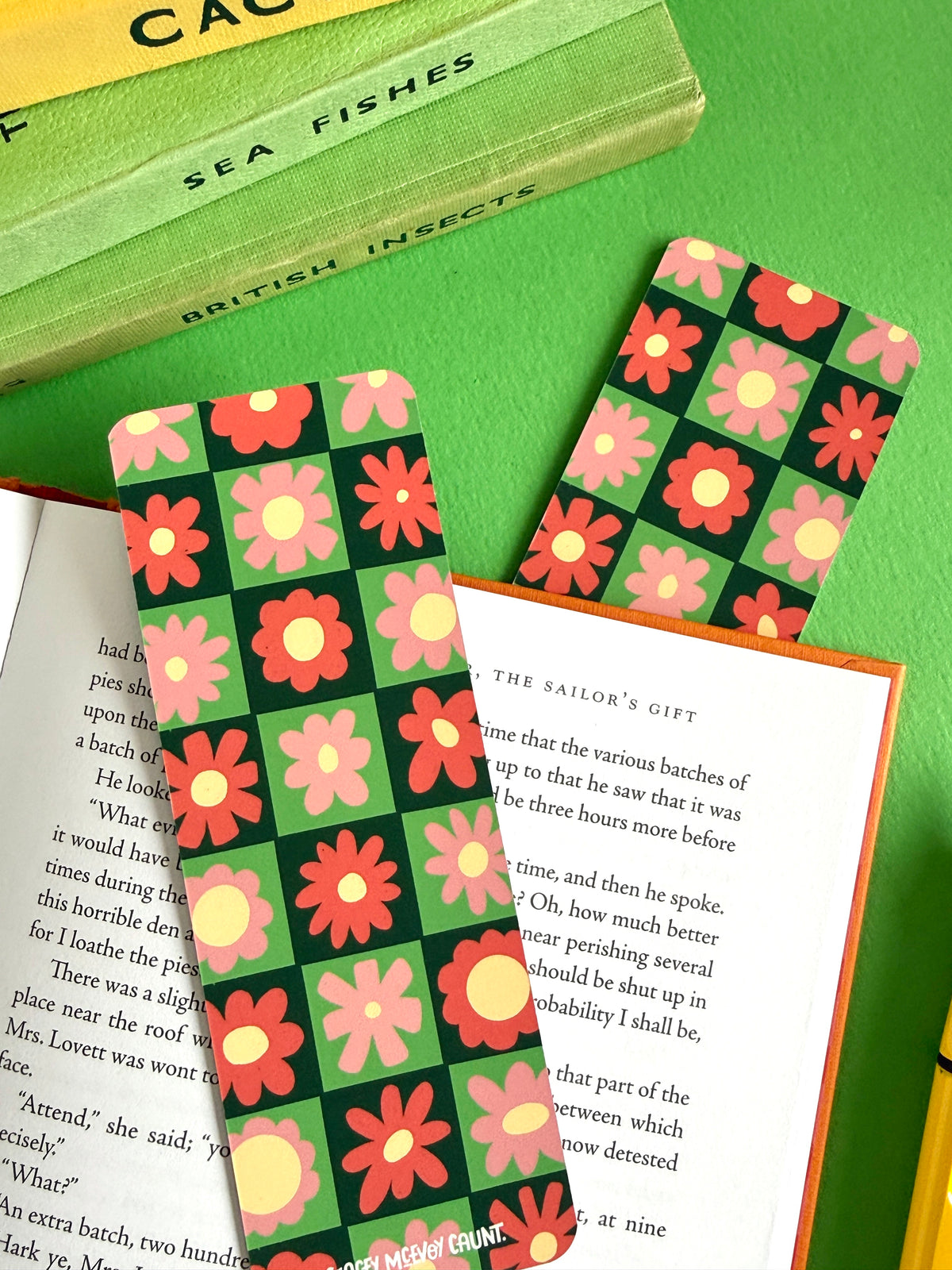Pink and Red Flower Bookmark