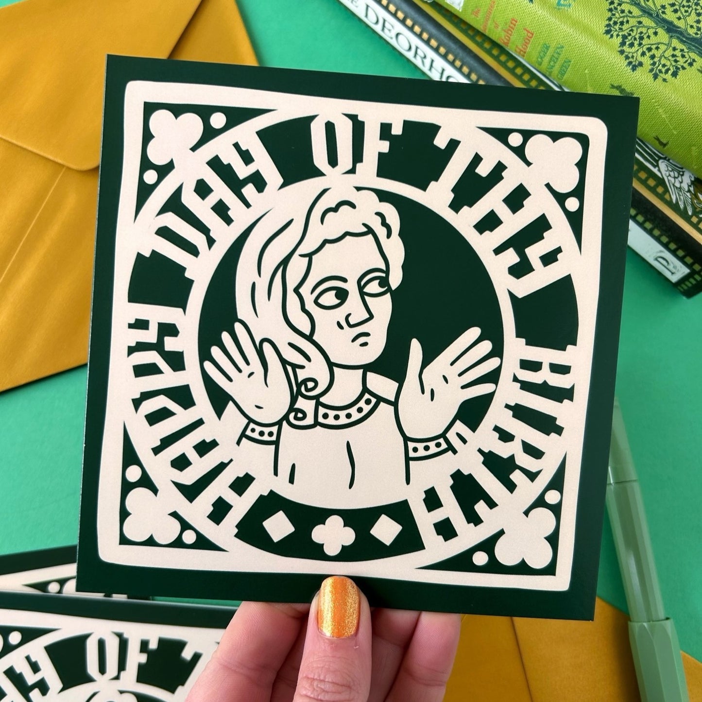 Medieval Maiden Birthday Card