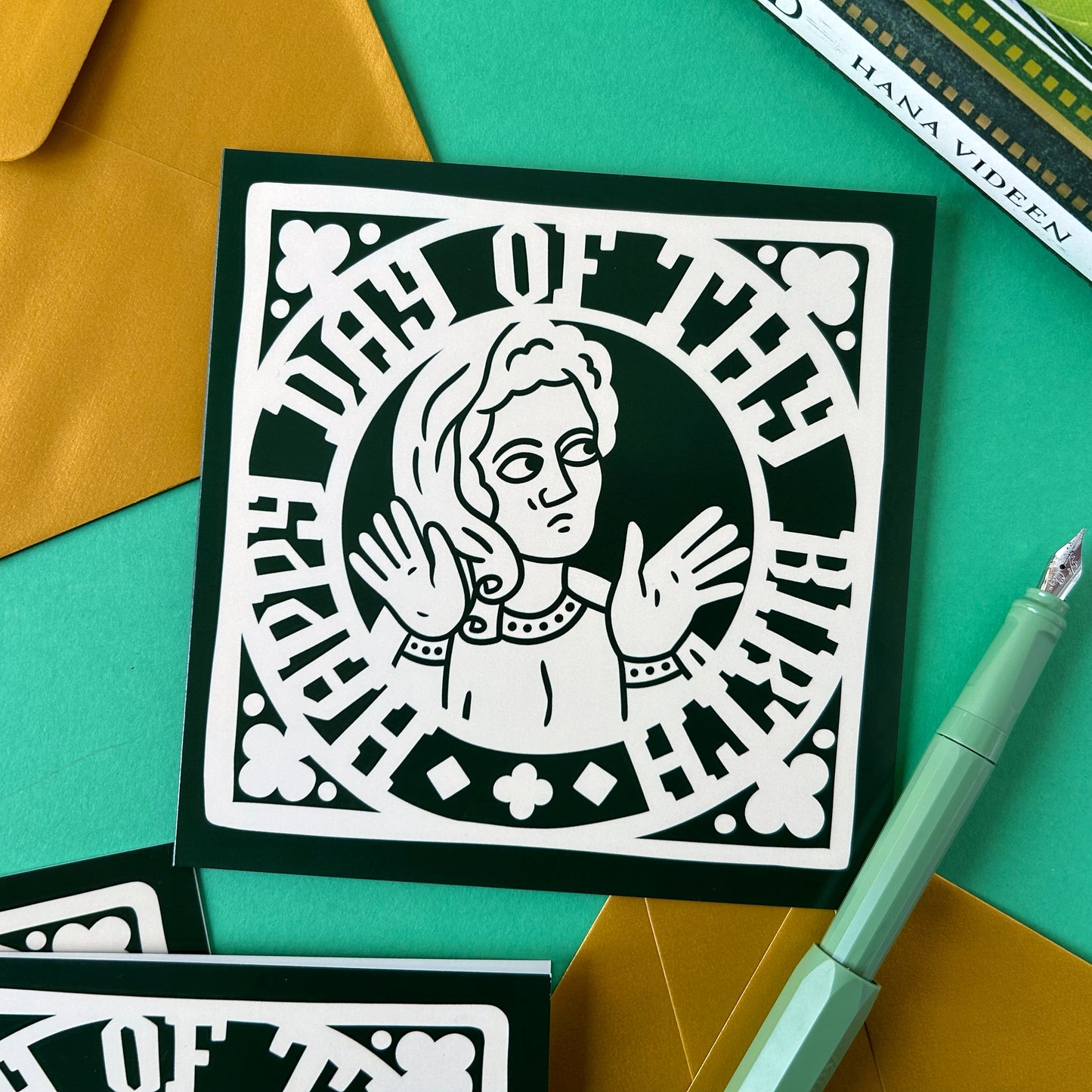Medieval Maiden Birthday Card