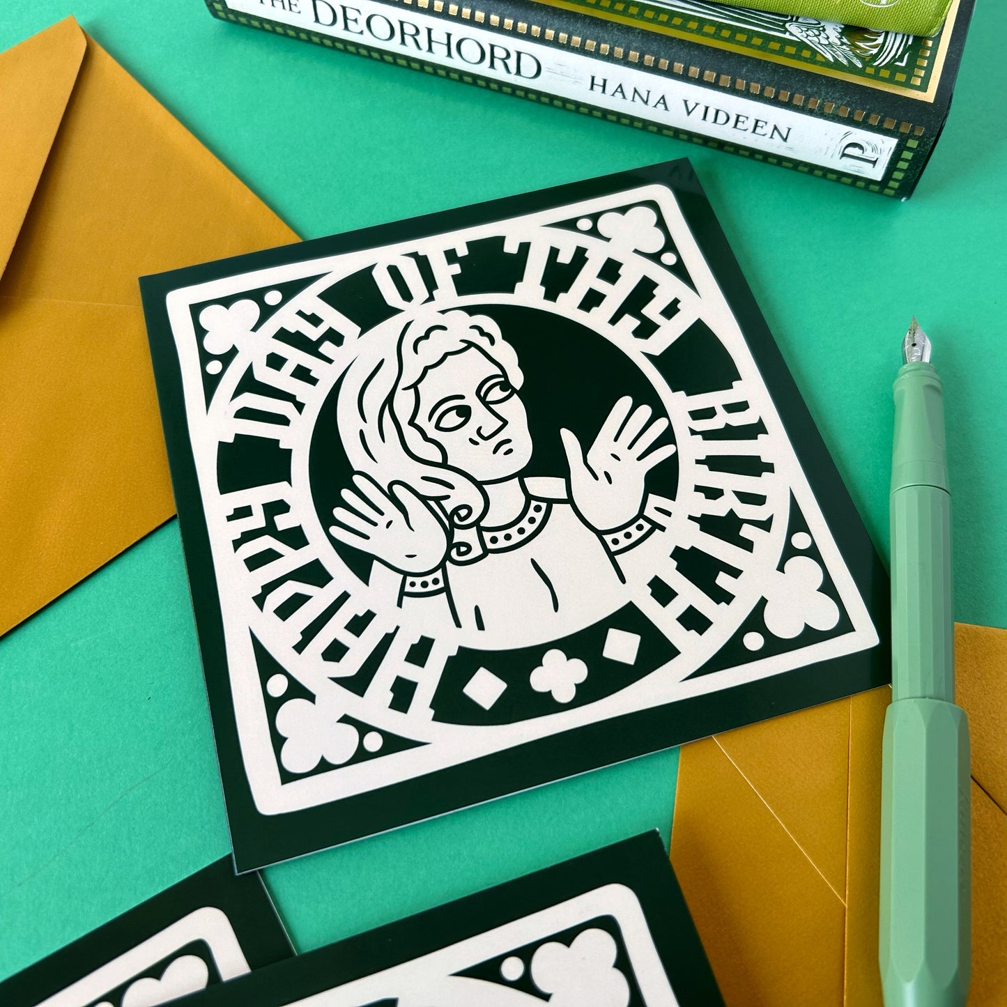Medieval Maiden Birthday Card