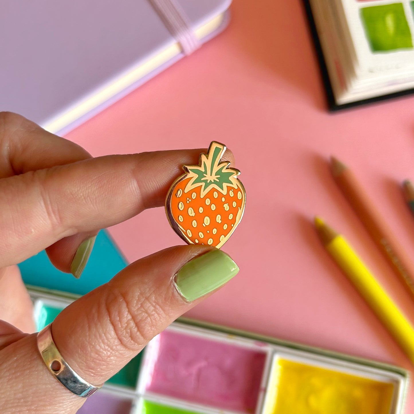 Strawberry Enamel Pin