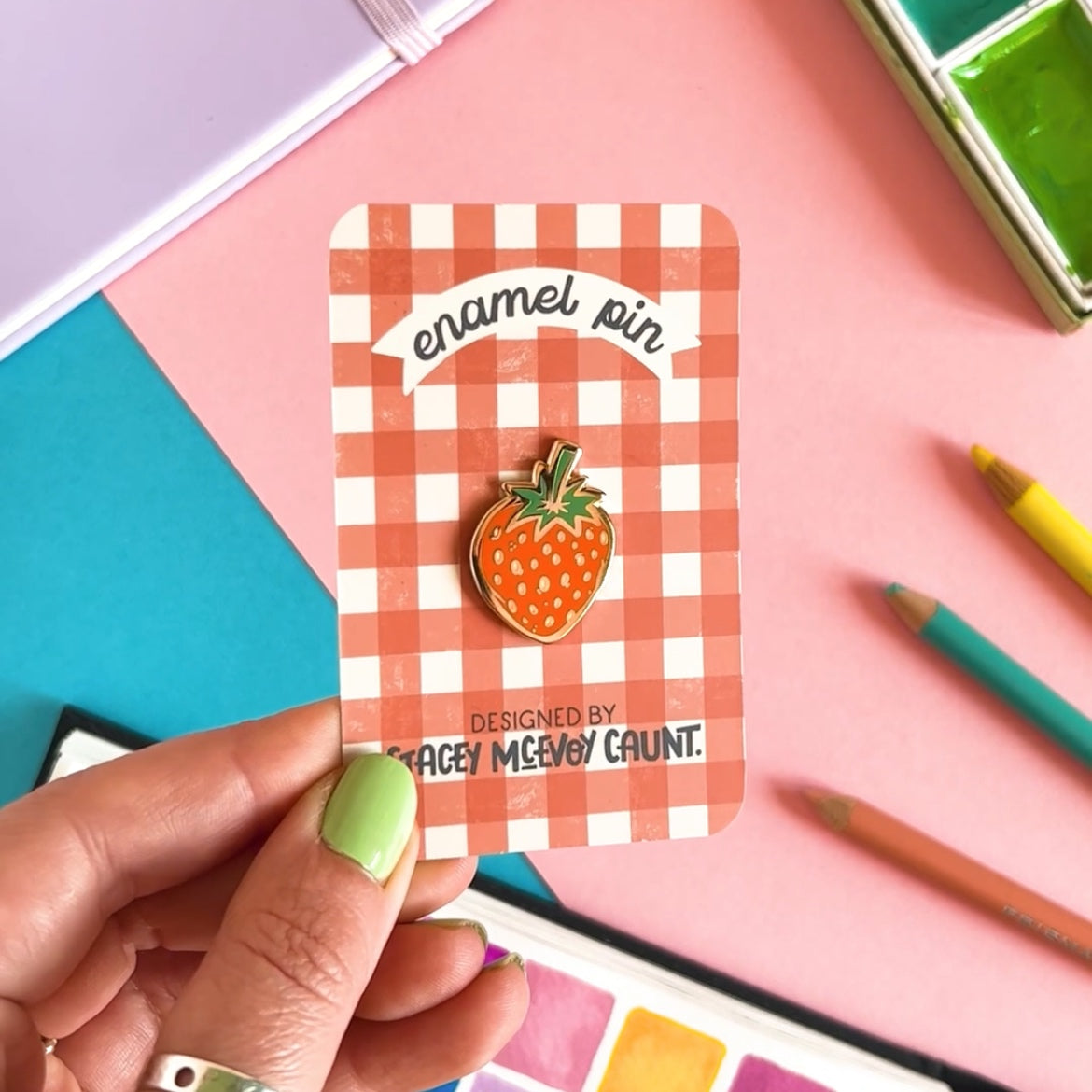 Strawberry Enamel Pin